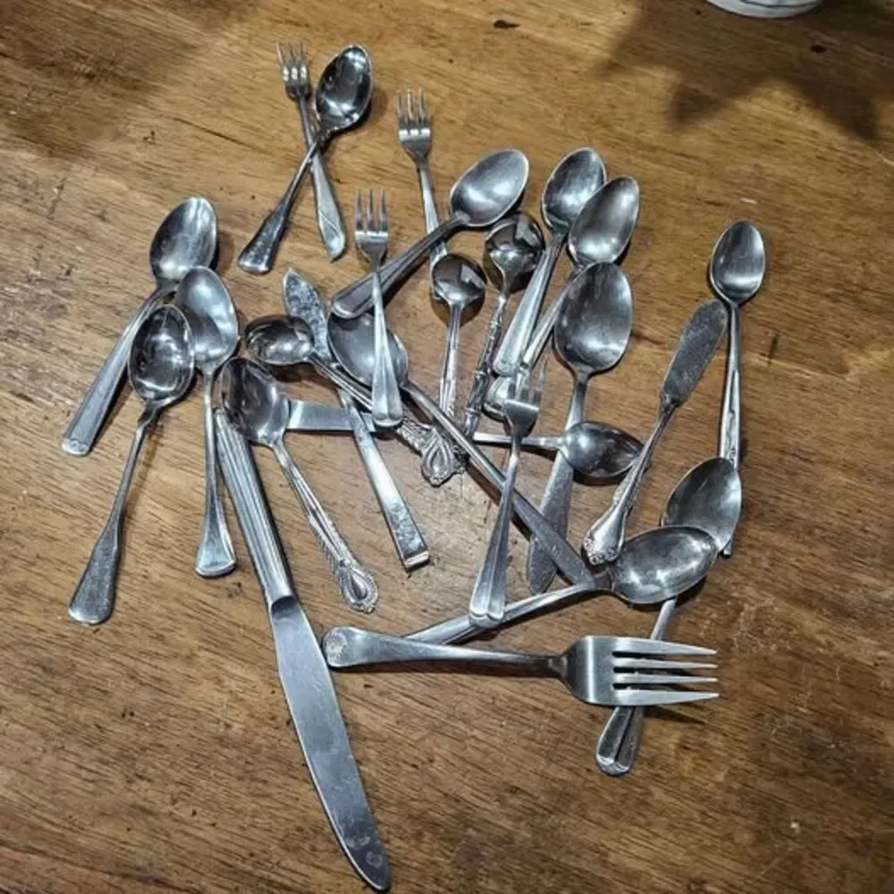 Mixed Lot of Stainless Steel Flatware - Spoons, Forks, Knives. lot#2